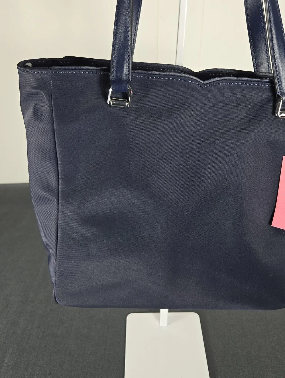 kate spade navy structured tote with front zip pocket